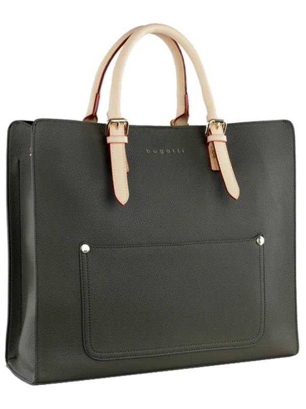 Сумка для покупок шоппер BUGATTI Ella,оливковая,полиурет,37х12х31,49664084