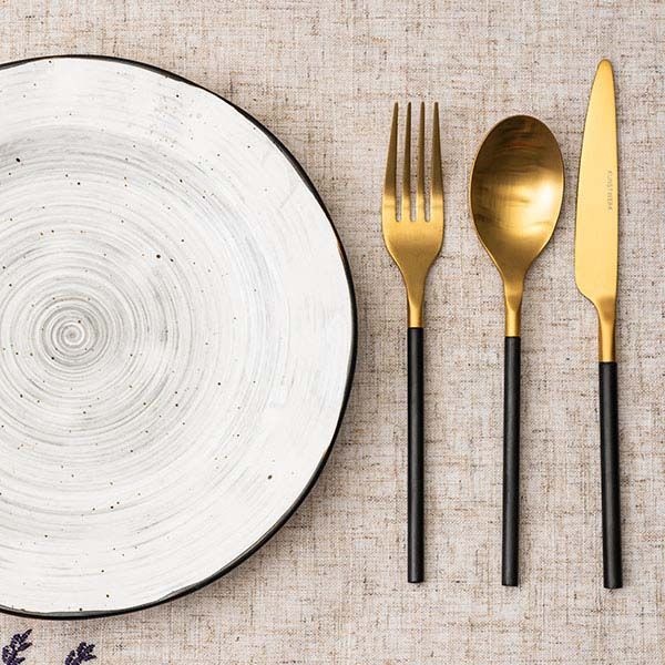 Столовая вилка «Дистрикт Блэк Голд Мэтт» - 20 см.