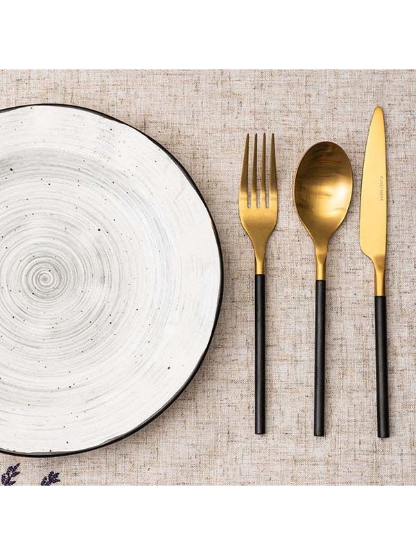 Столовая вилка «Дистрикт Блэк Голд Мэтт» - 20 см.