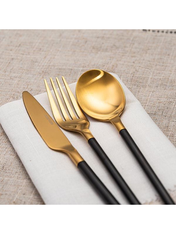 Столовая вилка «Дистрикт Блэк Голд Мэтт» - 20 см.