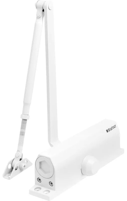 Доводчик дверной БУЛАТ ULTIMATE ДД-180 A-W (110-180 кг) белый,морозост(10)