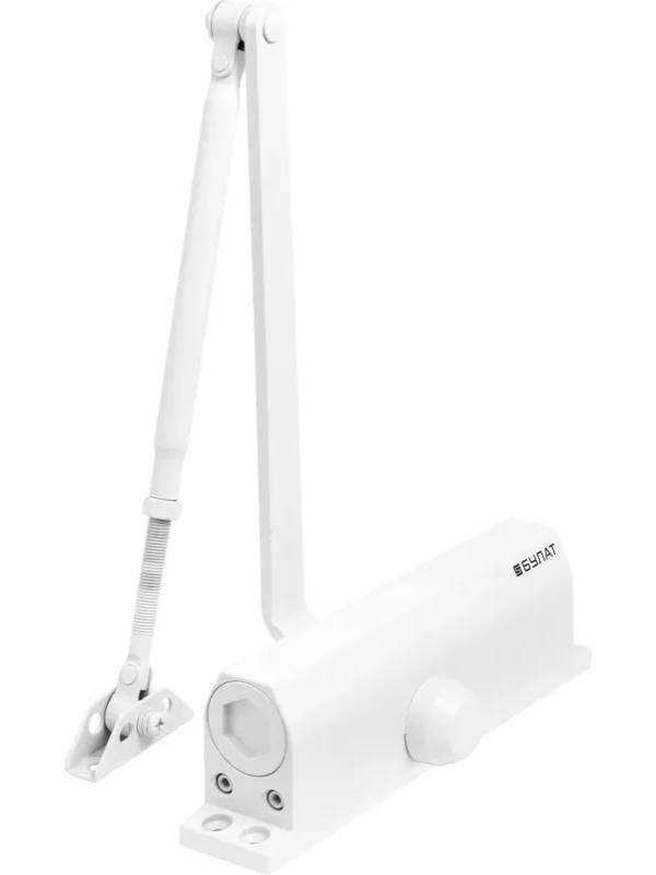 Доводчик дверной БУЛАТ ULTIMATE ДД-180 A-W (110-180 кг) белый,морозост(10)