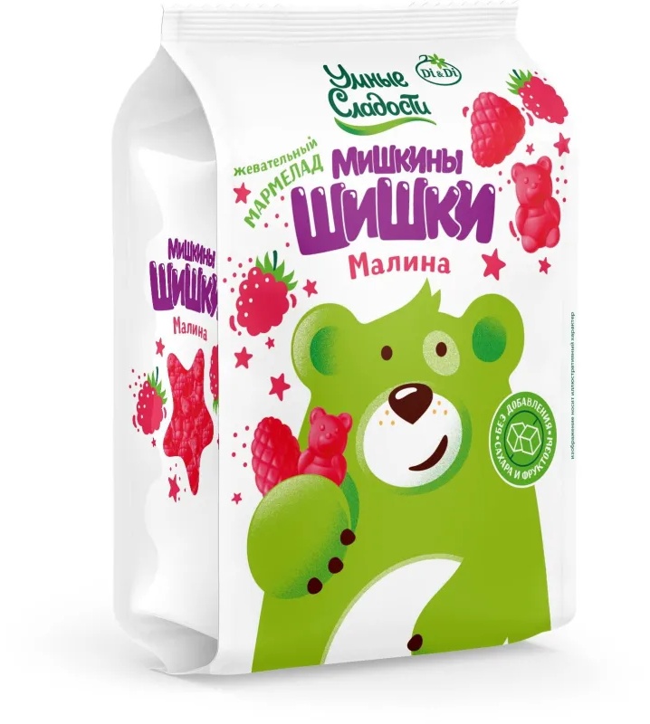 Мармелад Мишкины шишки Умные сладости жев малина б/сах б/фрукт б/глют 150г