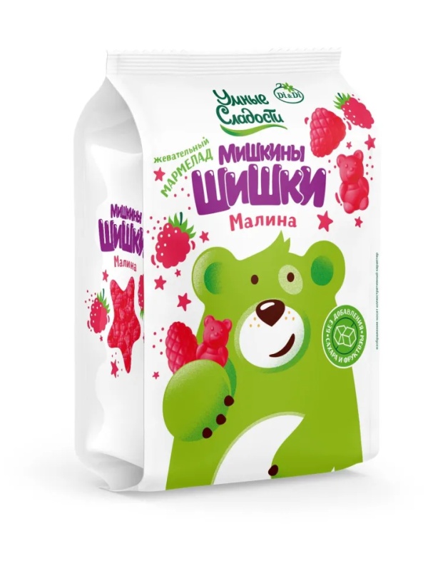 Мармелад Мишкины шишки Умные сладости жев малина б/сах б/фрукт б/глют 150г