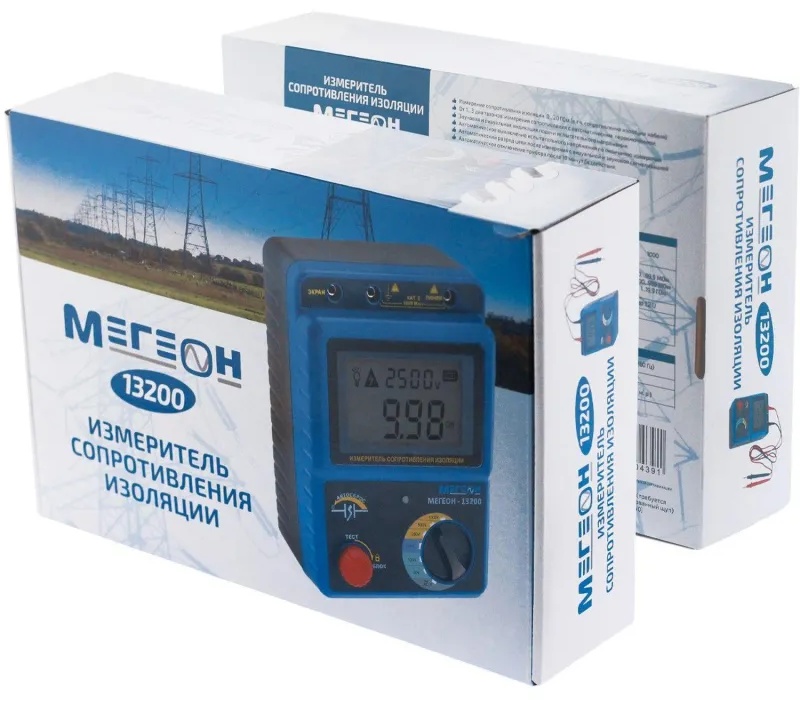 Мегаомметр измеритель сопротивления изоляции МЕГЕОН 13200 с поверкой