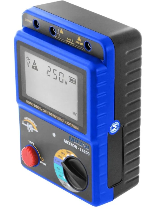 Мегаомметр измеритель сопротивления изоляции МЕГЕОН 13200 с поверкой