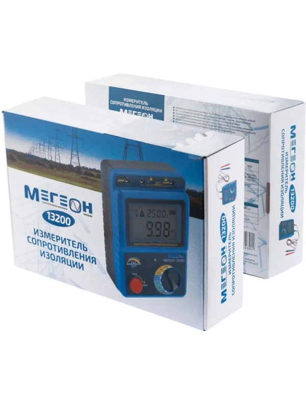 Мегаомметр измеритель сопротивления изоляции МЕГЕОН 13200 с поверкой
