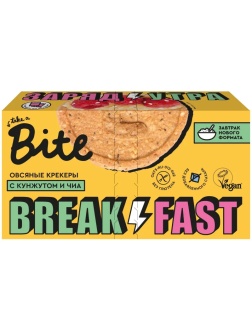 Крекер Bite овсяные с кунжутом и чиа, 200г