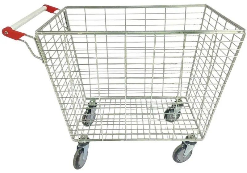 Тележка - корзина покупательская SM_CD3 СБРЦЗП красный пластик 300 л