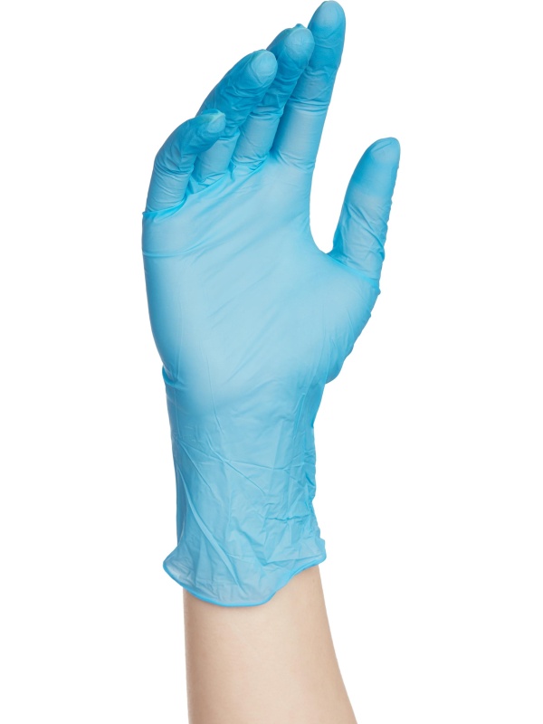 Перчатки нитрил., стерил. неопудр. голуб. Русмедупак (S) 50пар/уп