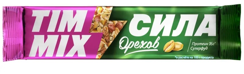 Козинак Тимоша ТимМикс сила орехов, батончик 40гx21шт/уп