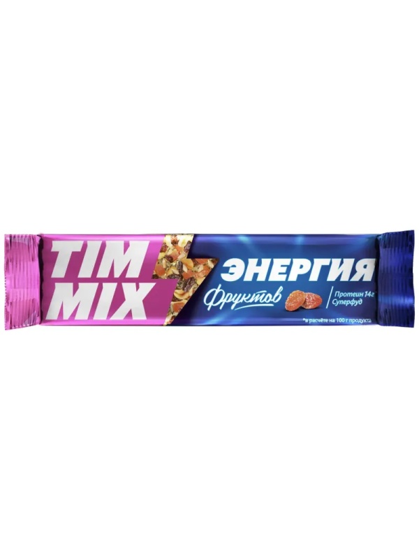 Козинак Тимоша ТимМикс энергия фруктов, батончик 40гx21шт/уп