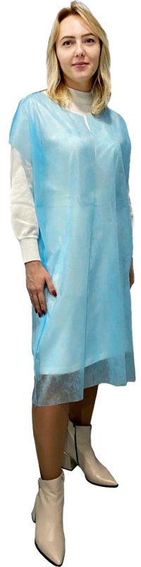 Рубашка стерил. д/рожениц без рукава, голубой, пл.42, 1шт 4817/1