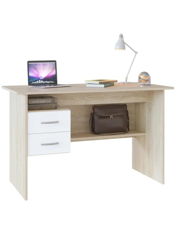 Стол компьютерный Сокол_Стол письменный СПм-07.1  Дуб сонома/белый