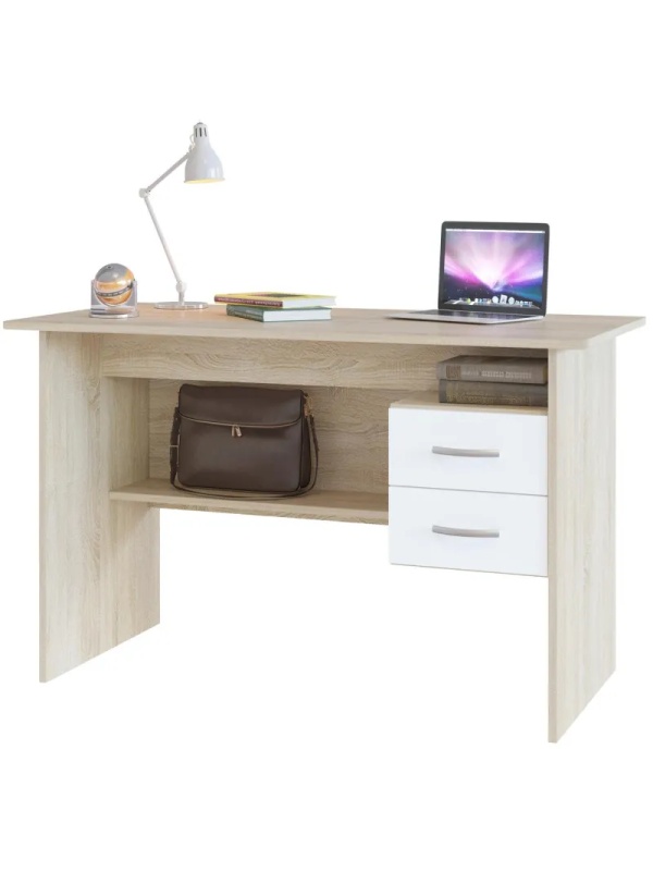 Стол компьютерный Сокол_Стол письменный СПм-07.1  Дуб сонома/белый