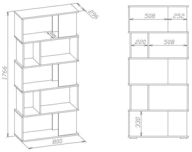 Стеллаж Сокол СТ-12  Дуб сонома/белый