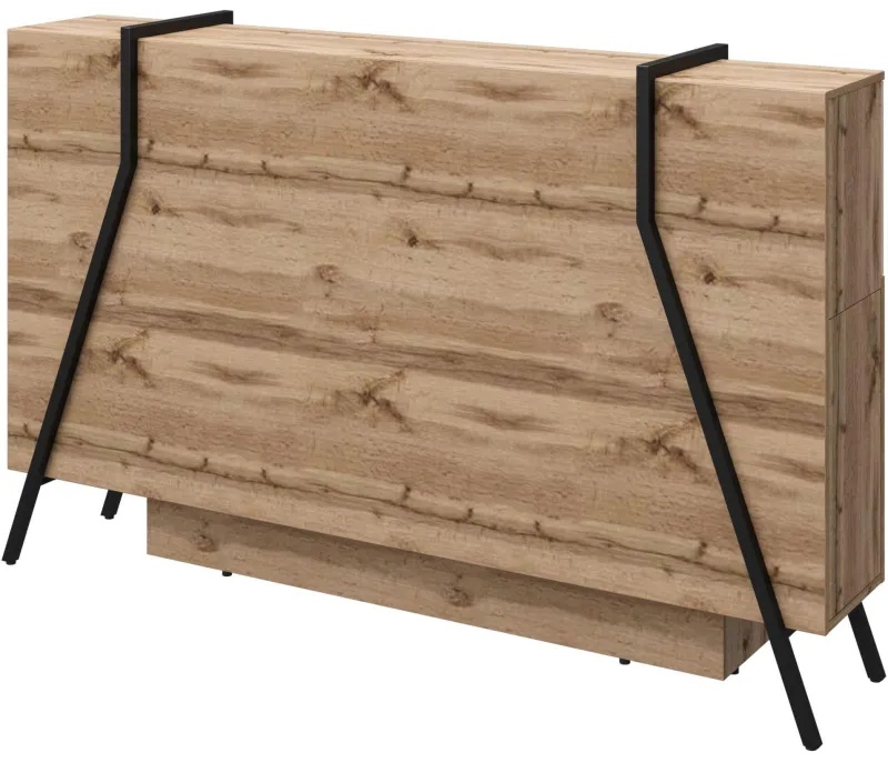 Модуль прямой Loft Volpi 1800х741х1135 дуб натур.(металл черн) 140R001    