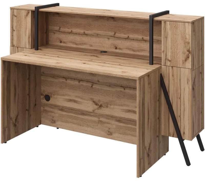 Модуль прямой Loft Volpi 1800х741х1135 дуб натур.(металл черн) 140R001    