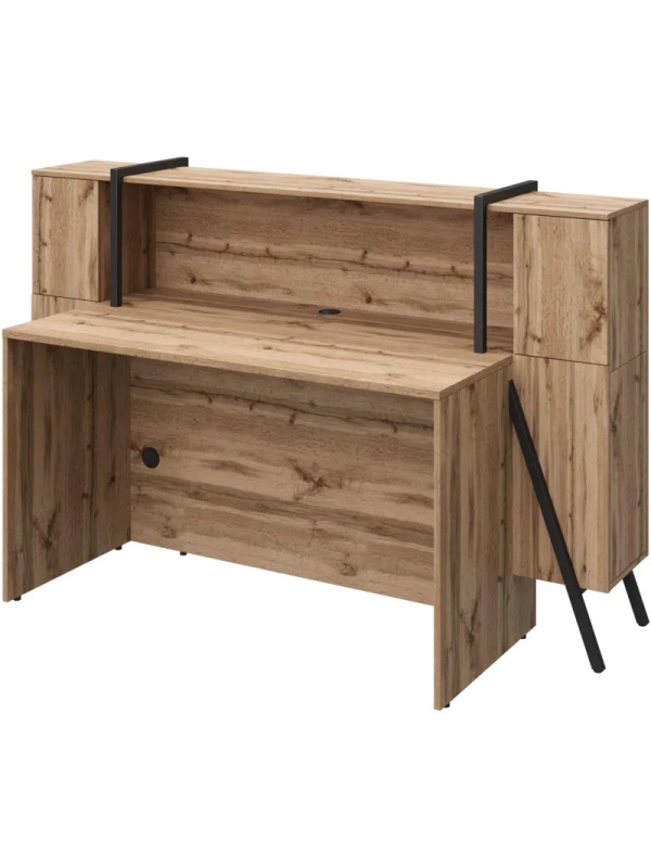 Модуль прямой Loft Volpi 1800х741х1135 дуб натур.(металл черн) 140R001    