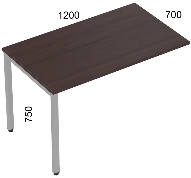 Приставка - брифинг Avance 6МБП.008 1200х700х750 венге/алюминий матовый