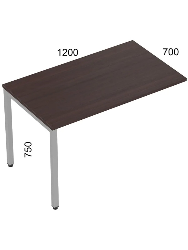 Приставка - брифинг Avance 6МБП.008 1200х700х750 венге/алюминий матовый