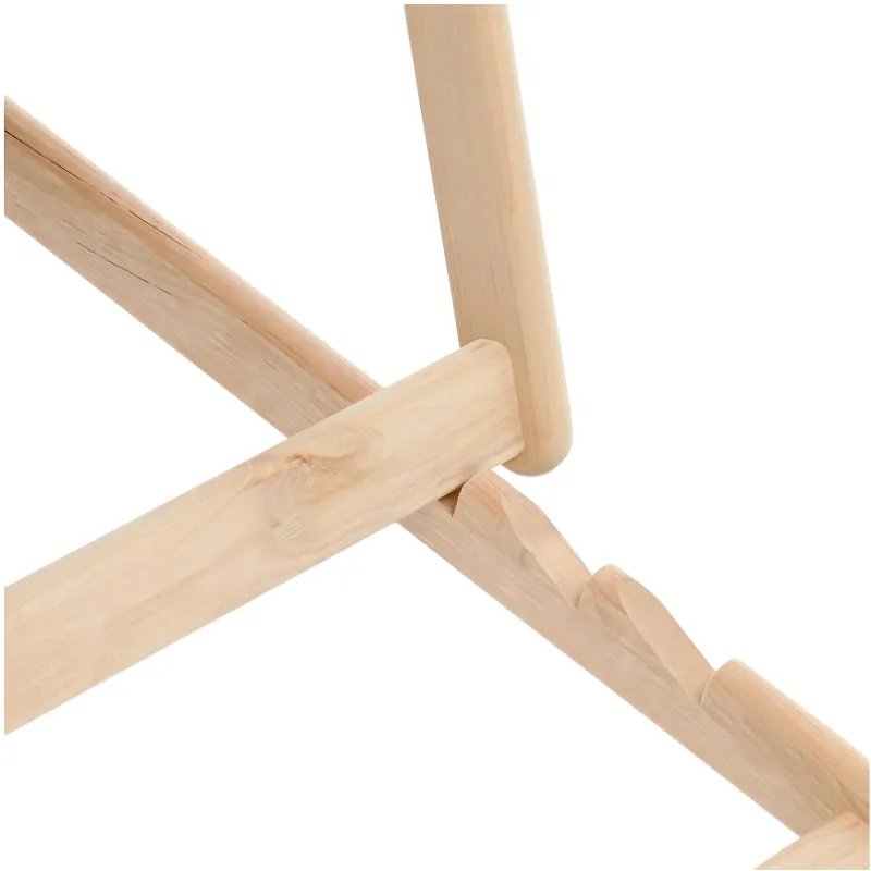 Кресло CIM_шезлонг Элит складной деревянный/подушка бежевый КШ-003-1