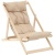 Кресло CIM_шезлонг Элит складной деревянный/подушка бежевый КШ-003-1