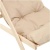 Кресло CIM_шезлонг Элит складной деревянный/подушка бежевый КШ-003-1