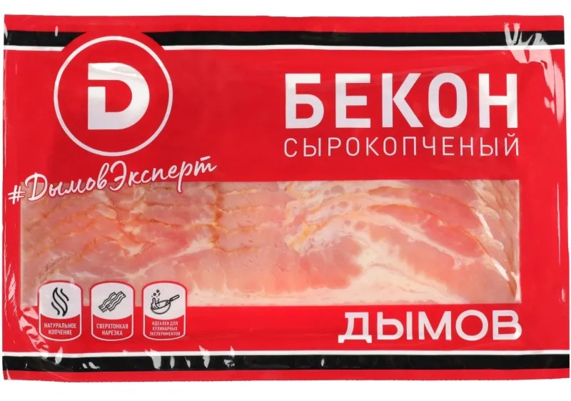 Бекон  с/к Дымов нарезка 200 г
