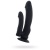 Чёрный вибратор для двойного проникновения - 19,5 см.