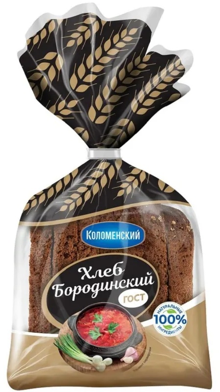 Хлеб Бородинский в нарезке 400гр.   Колом (275)