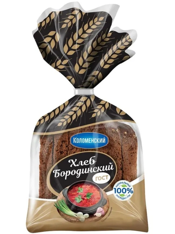 Хлеб Бородинский в нарезке 400гр.   Колом (275)