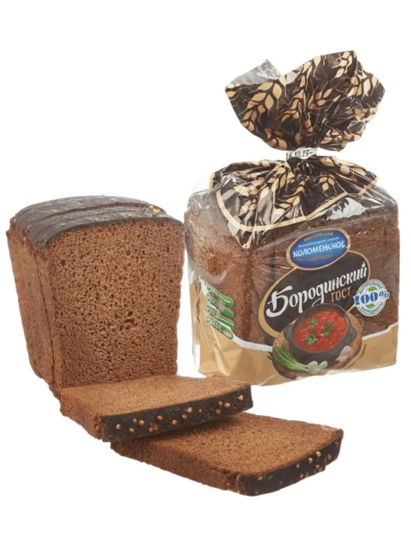 Хлеб Бородинский в нарезке 400гр.   Колом (275)