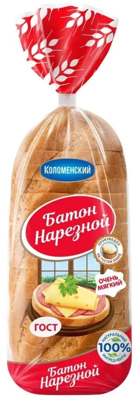 Хлеб Батон Нарезной в/с в нарезку   Колом 400 гр (288)