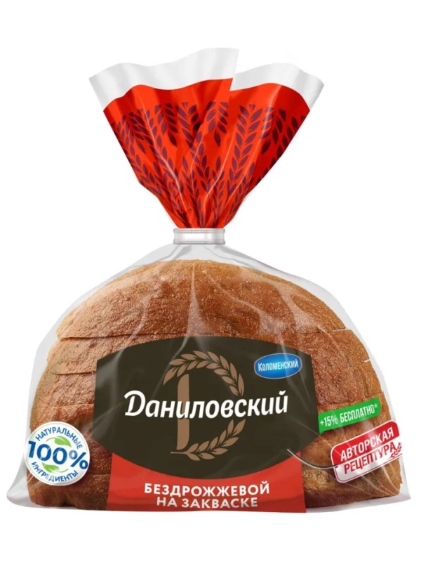 Хлеб Даниловский ржано-пшеничный бездрож нарезка 350г Колом