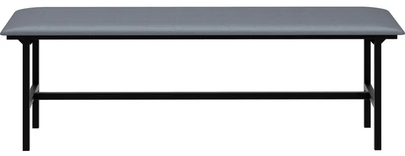 Банкетка UD_Берта БМ-4 1500 каркас-черн к/з К-28 серый