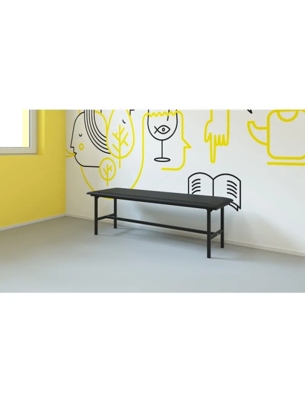 Банкетка UD_Берта БМ-4 1500 каркас-черн к/з К-28 серый