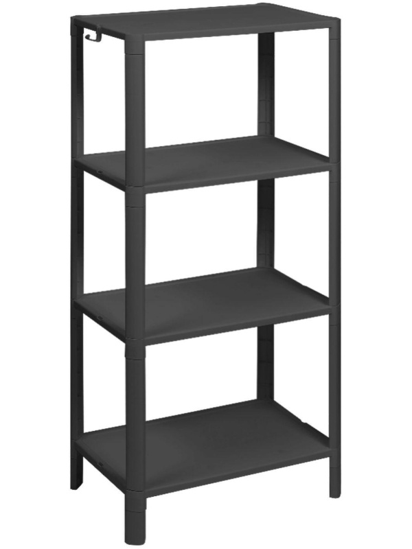 Этажерка М_VIKEA 4-х ярусная, черный