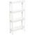 Этажерка М_VIKEA узкая 4-х ярусная на колесах, белый