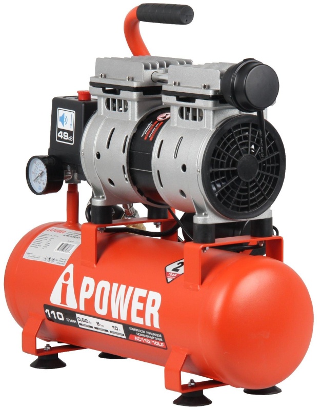 Компрессор поршневой безмасляный A-iPower AC110/10LF (50201)