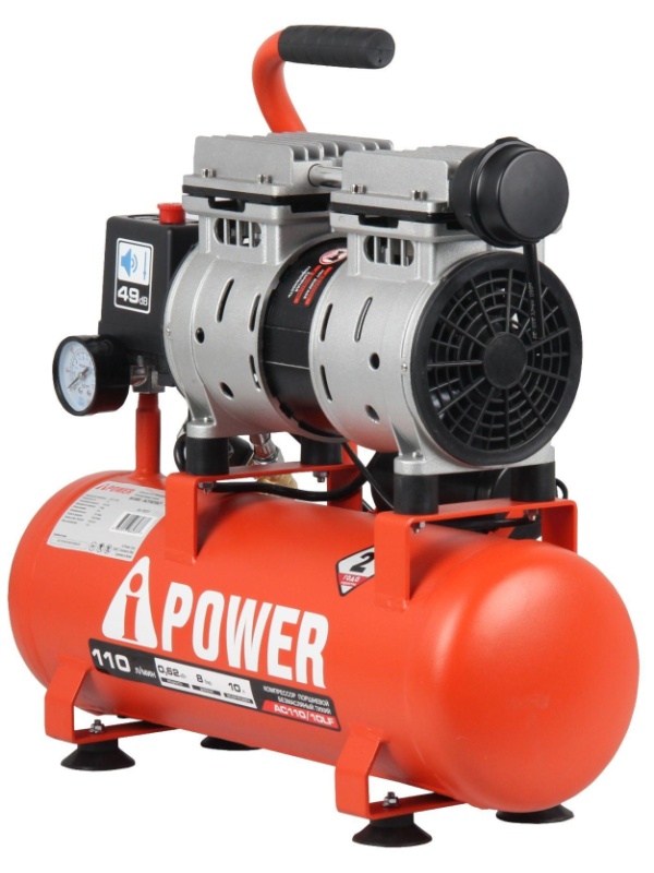 Компрессор поршневой безмасляный A-iPower AC110/10LF (50201)