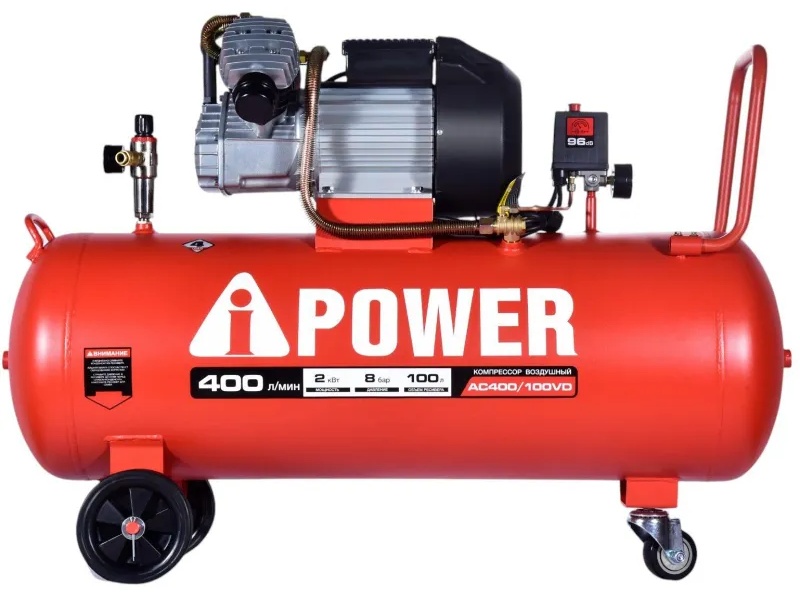 Компрессор поршневой масляный A-iPower AC400/100VD (50106)