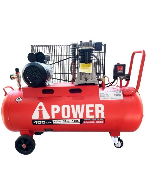 Компрессор поршневой масляный ременной  A-iPower AC400/100B (50108)
