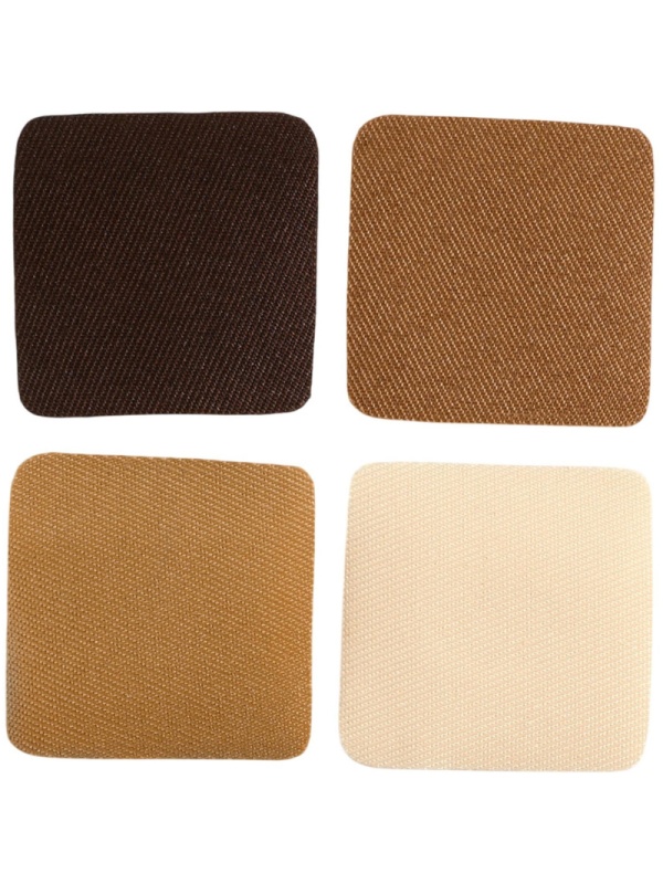Набор заплаток для одежды 'Бежевый спектр', квадрат клеевые,4,3x4,3см,4 шт