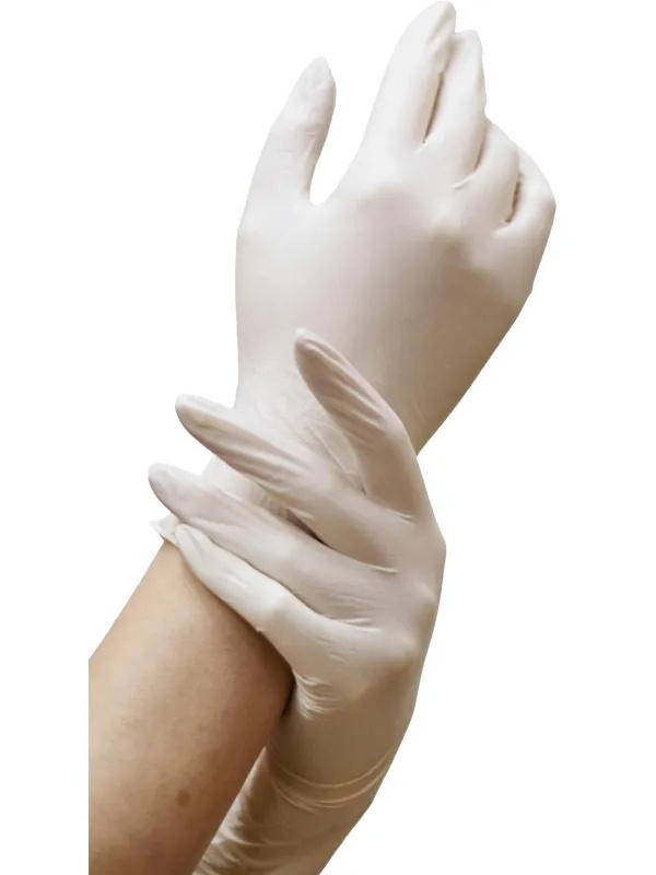 Мед.смотров. перчатки латекс., нестер., с пудрой Basic  (L) 50 п/уп