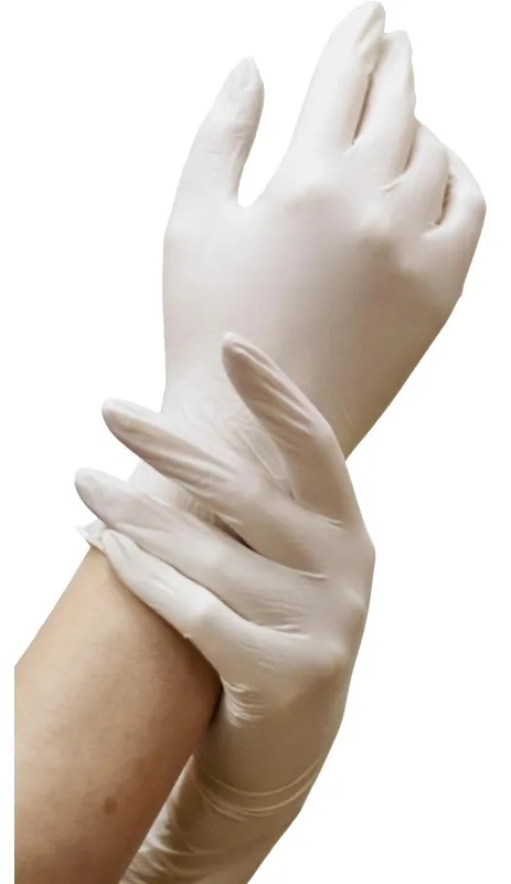 Мед.смотров. перчатки латекс., нестер., с пудрой Basic (S) 50 п/уп