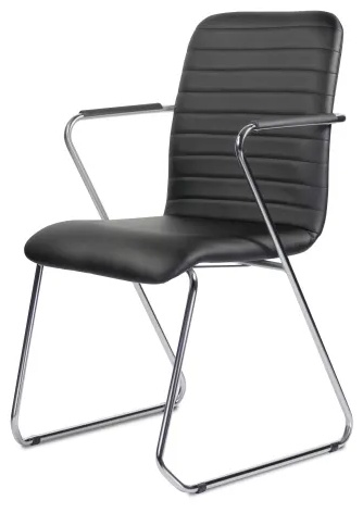 Стул UP_Echair Честер каркас хром кз черный