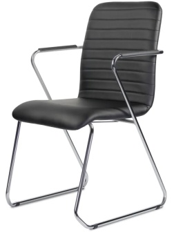 Стул UP_Echair Честер каркас хром кз черный