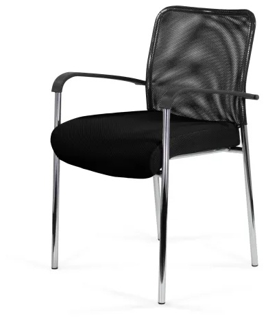 Стул UP_Echair Афродита Люкс каркас хром сетка/ткань черный