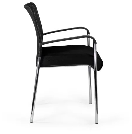 Стул UP_Echair Афродита Люкс каркас хром сетка/ткань черный